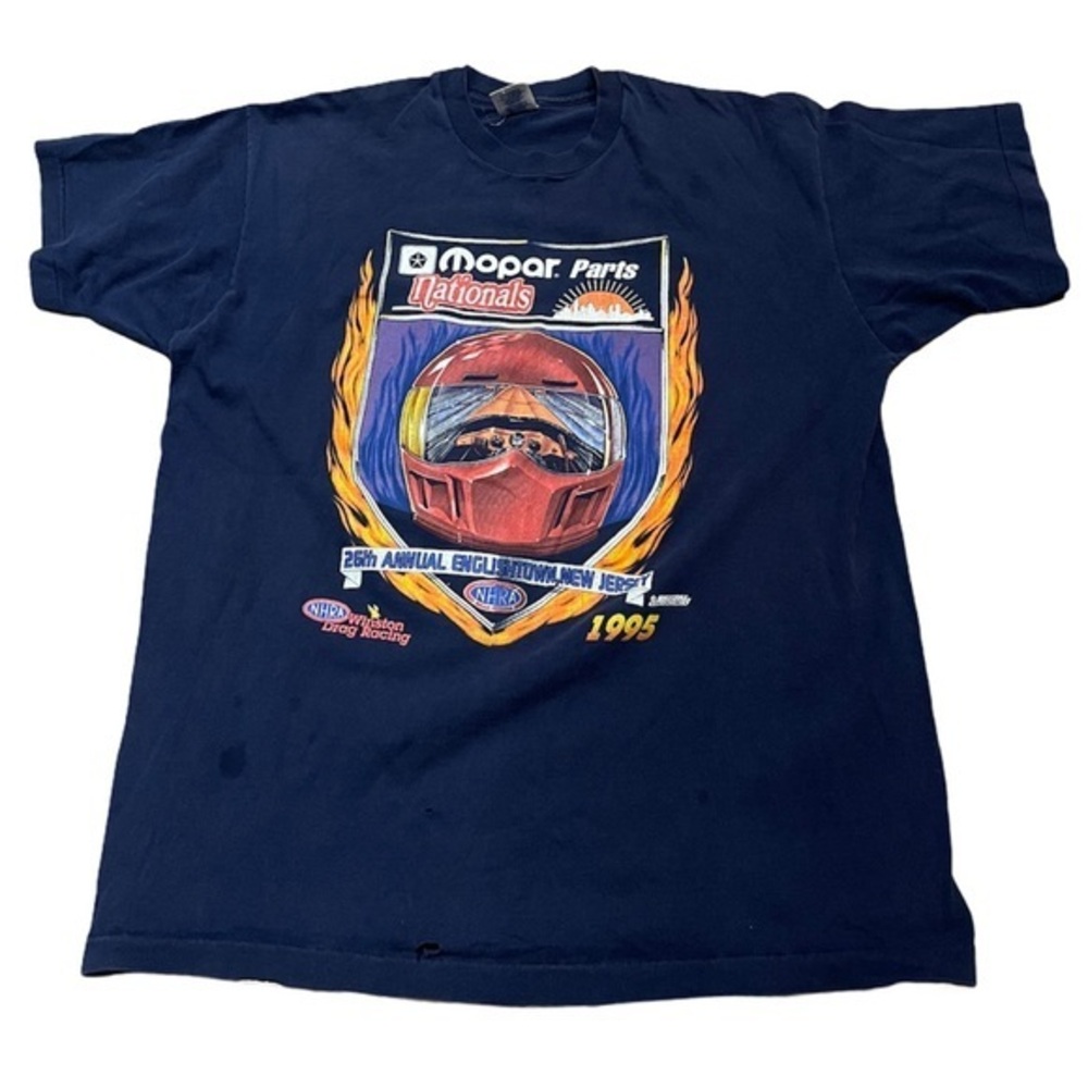 Winston Vintage SingleStitch Graphic Racing T-shirt 1995 Destressed Throughout